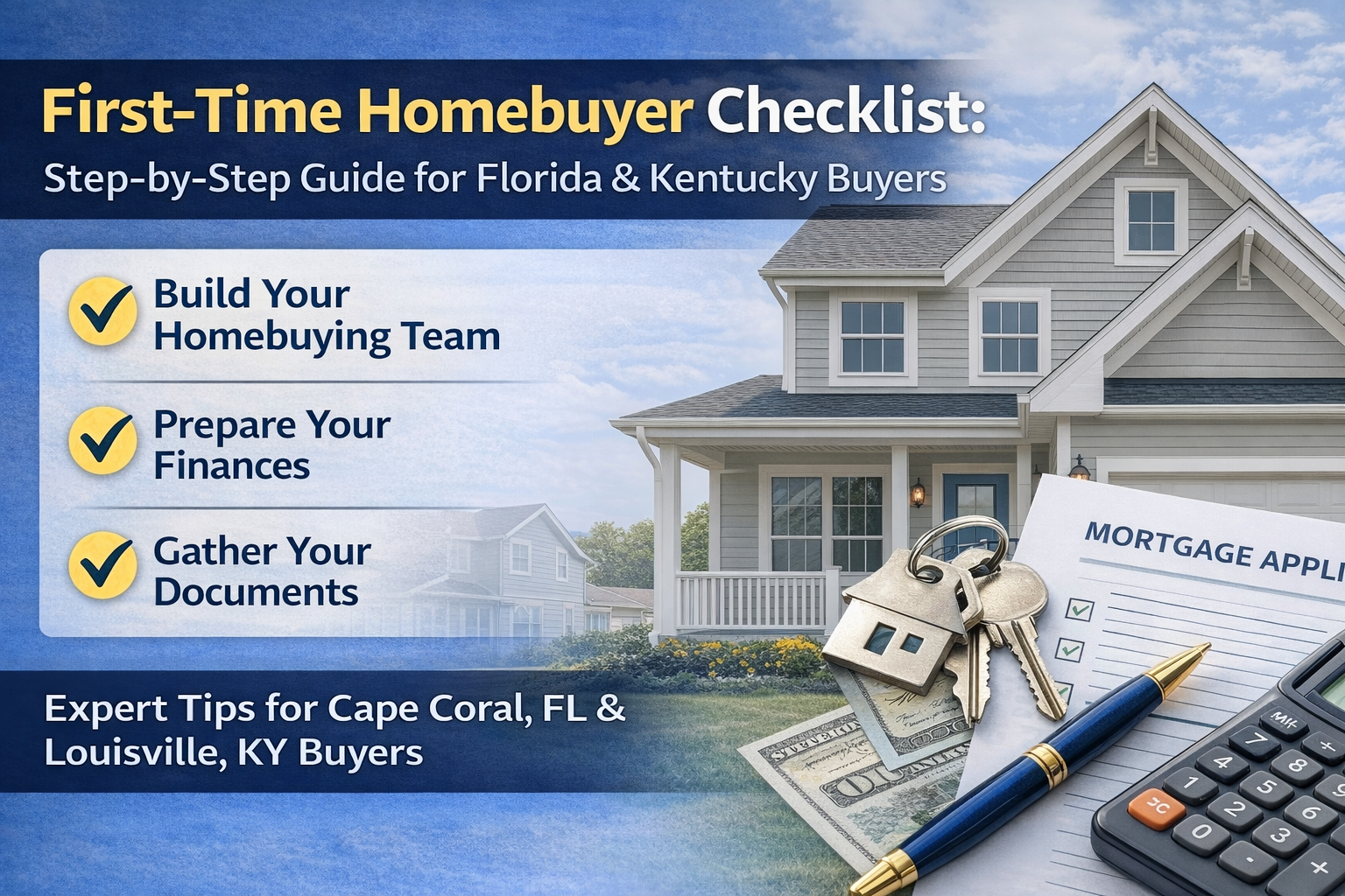 First-Time Homebuyer Checklist for Florida & Kentucky Buyers