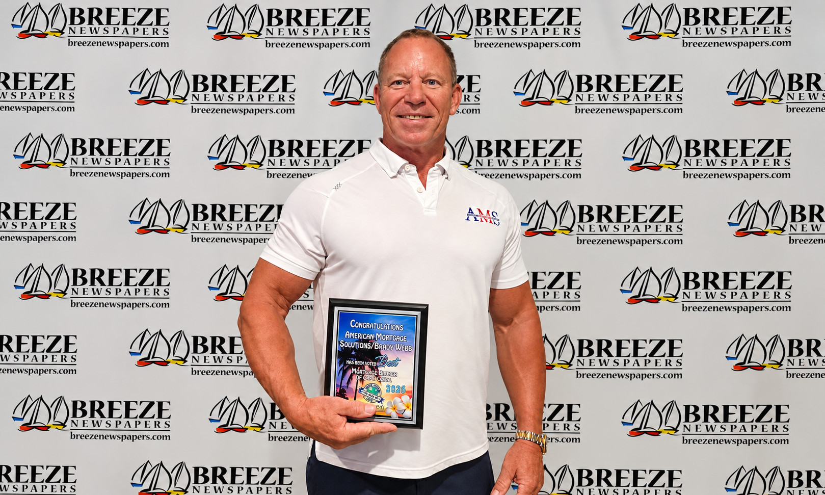 Brady Webb, President of American Mortgage Solutions, Accepts Cape Coral’s 2026 Best Mortgage Broker Award